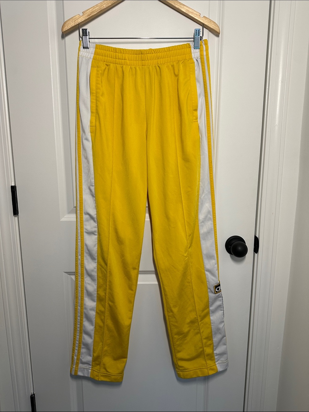 Adidas Women’s Adibreak Three Stripes Track Pants Yellow/White S